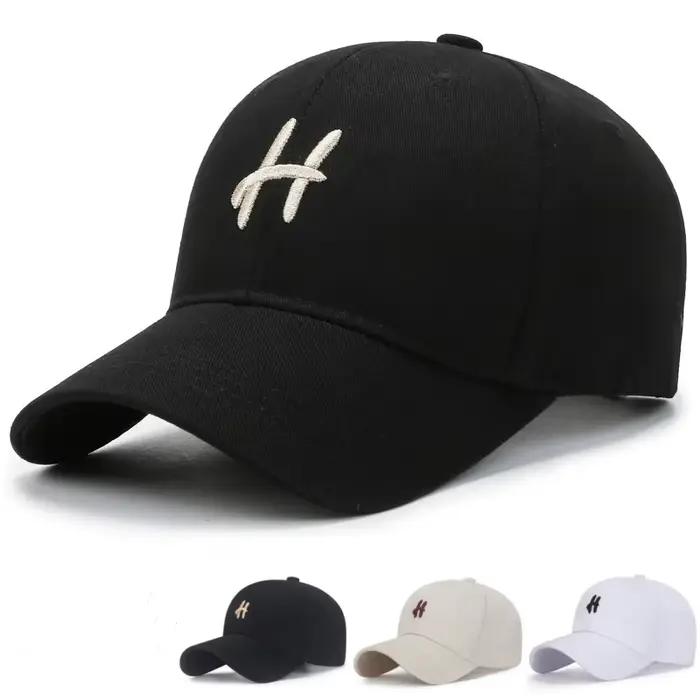 Visière de baseball unisexe avec lettres brodées pour homme et femme protection solaire extérieure randonnée golf sport club chapeau visière polyester quatre saisons