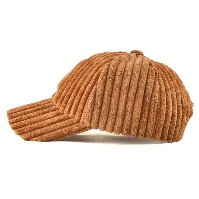 COKK – Casquette de Baseball en velours côtelé pour femme
