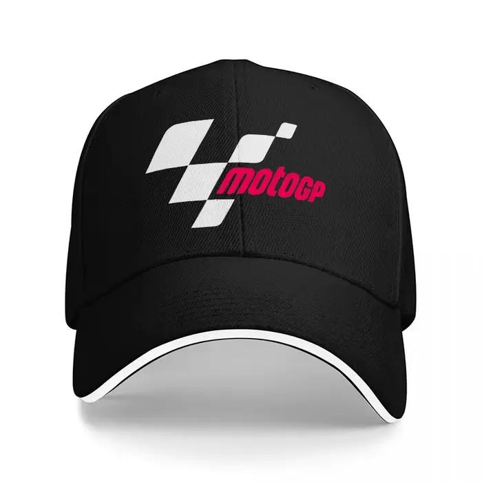 Casquette de baseball officielle MOTOGP noire avec design blanc et rouge