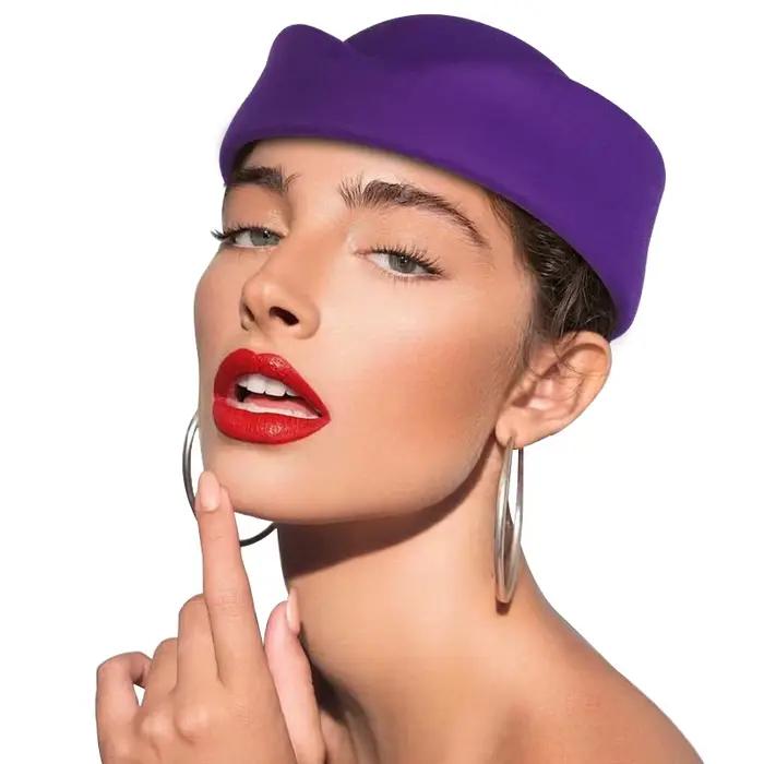 Chapeau d'hôtesse béret en feutre pour femmes