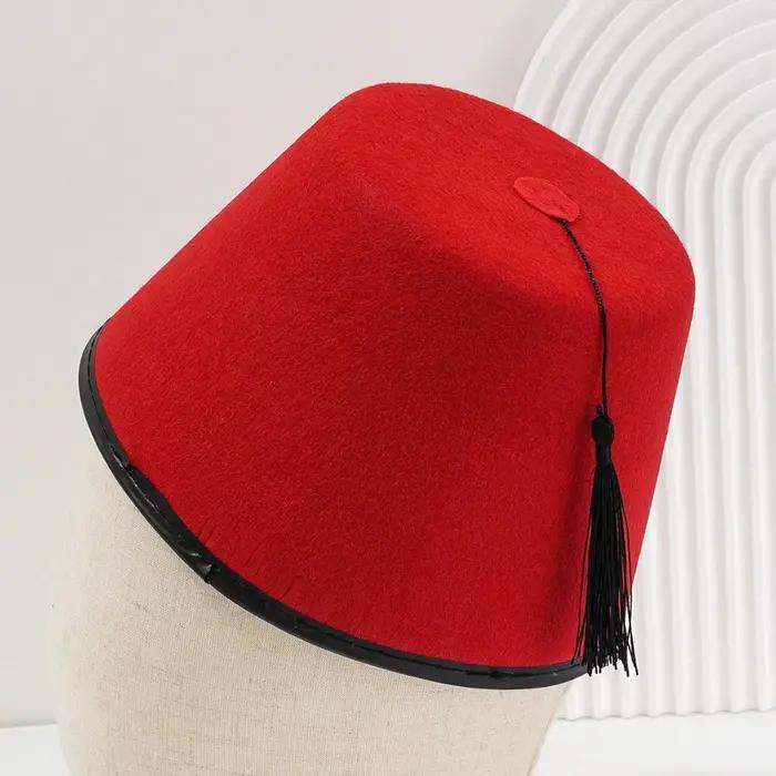 Casquette Fez ronde en feutre