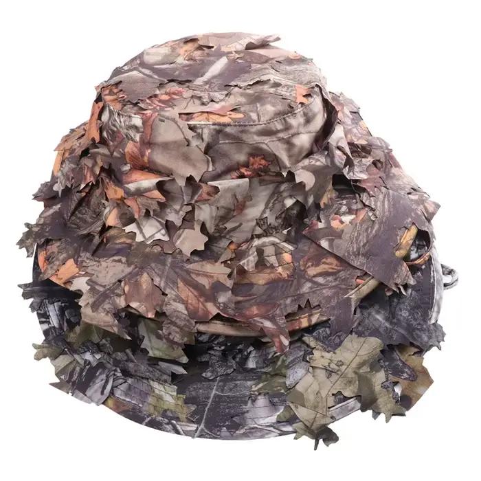 Chapeaux Boonie Camouflage Homme Feuilles 3D Casquettes Tactiques Camo