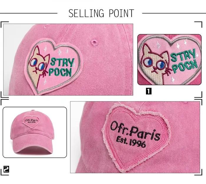 Casquette de baseball unie rose Y2K décontractée pour femmes ajustable quatre saisons style moderne et féminin ocassions spéciales