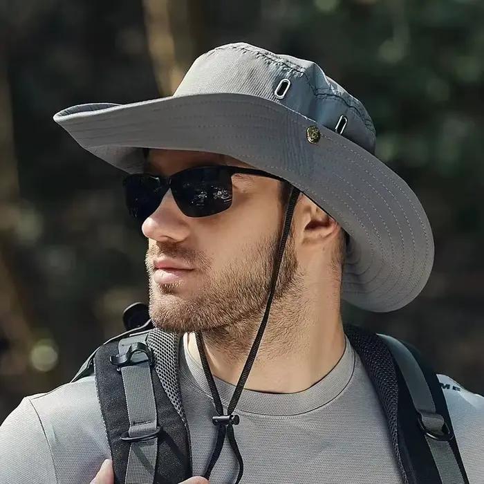 Nouveau chapeau de soleil à large bord pour homme