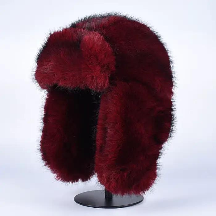 Chapeau de luxe russe en fausse fourrure pour femmes ushanka 2026 design trapper bomber chapeau hiver neige élégant occassionnels