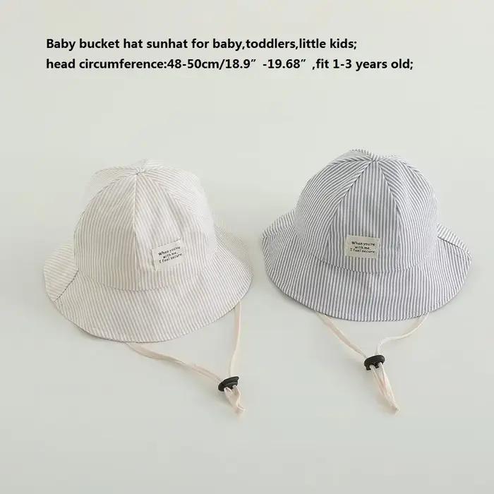 Nouveau Panama été rayé enfants seau chapeau bébé garçons et filles plage
