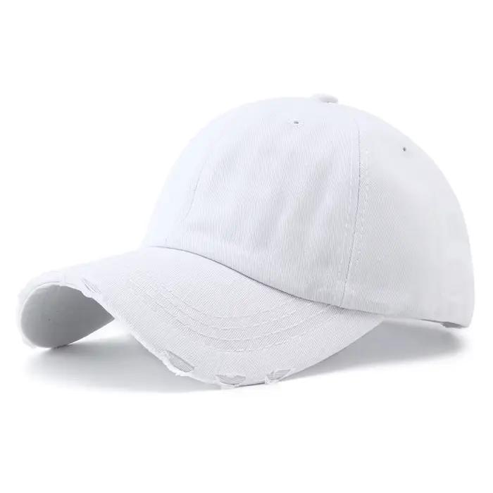 Casquette de Baseball en Denim délavé pour femmes et hommes