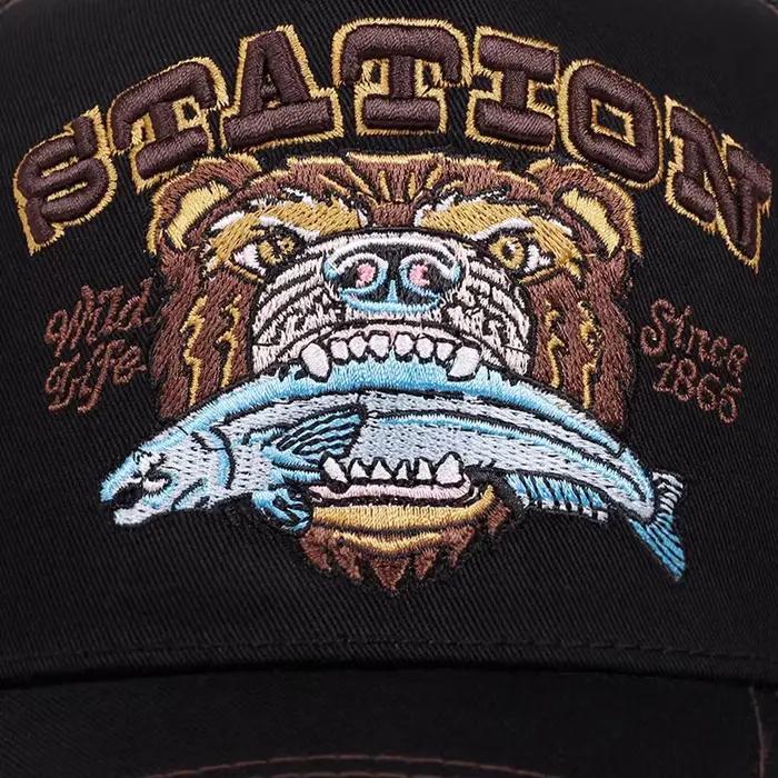 Casquette unisexe à motif de tête d'ours