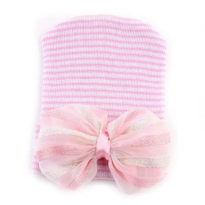 Chapeau en coton tricoté pour nouveau-né