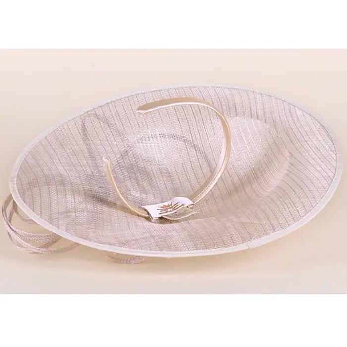 Chapeau fascinateur en sinamay blanc pour femmes