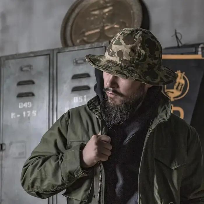 Bronson années 1930 CCC Daisy Mae Denim Hat Style vintage Vêtements de travail Dôme Bucket Cap