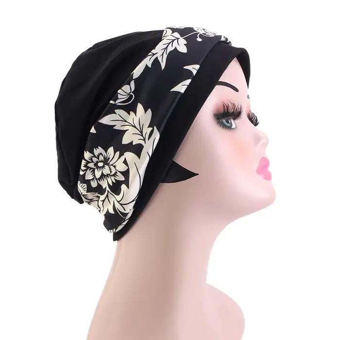 Chapeau bandeau en cheveux croisés imprimé de style bohème pour femmes