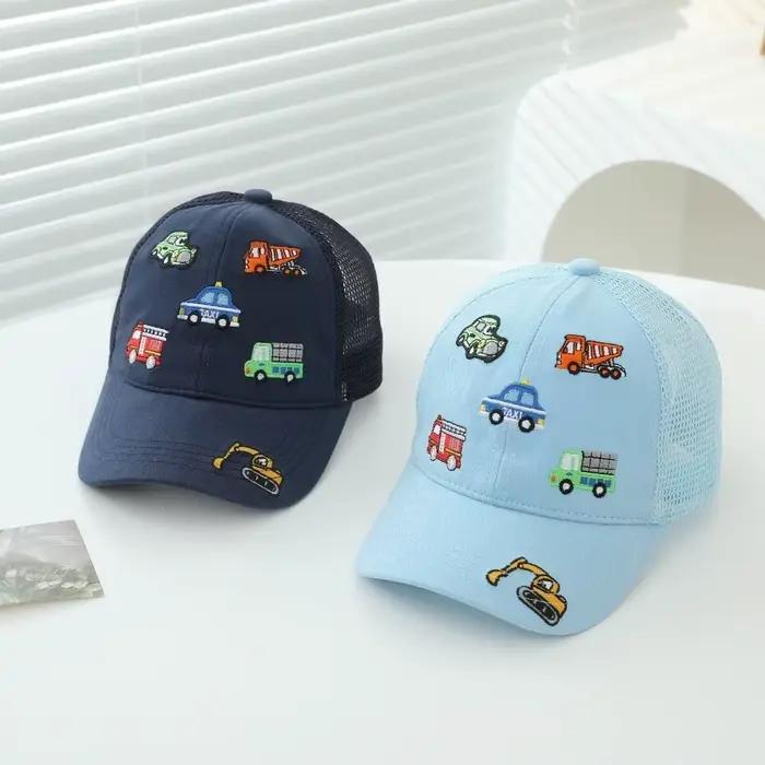 Nouvelles casquettes de baseball pour enfants à motifs de véhicules de dessins animés