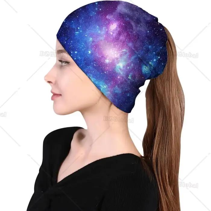 Bonnet de chimio Galaxy Purple pour hommes et femmes