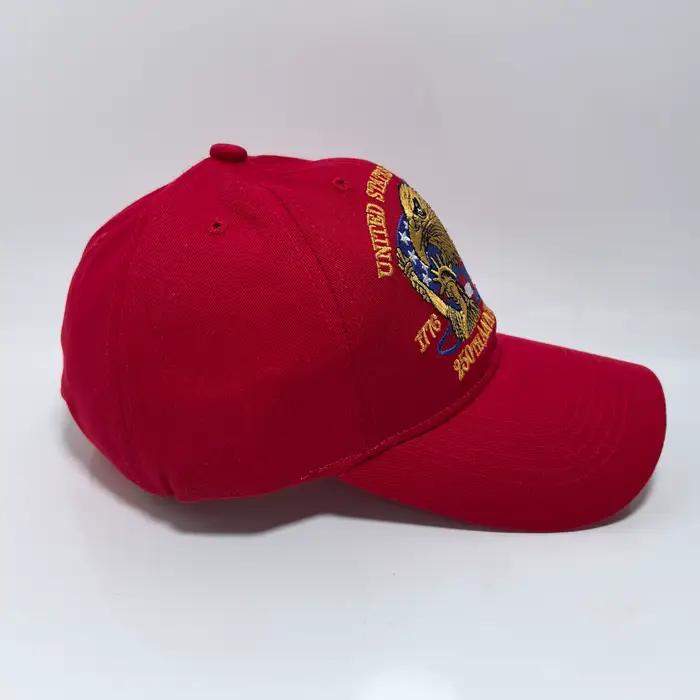 Casquette de baseball américaine pour le 250e anniversaire avec broderie du drapeau - Chapeau de soleil américain simple avec un design confortable et respirant