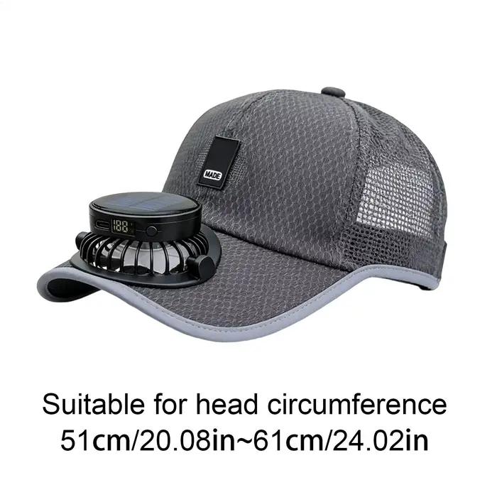 Chapeau avec ventilateur USB rechargeable