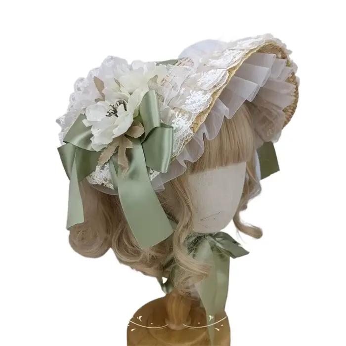 Chapeau Lolita multicolore fait à la main