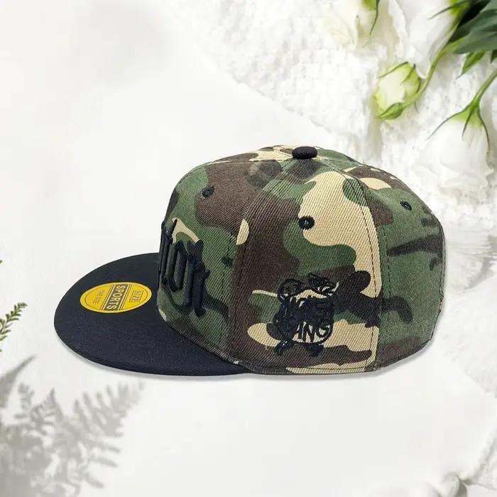 Casquette d'Opérabilité Compton Literature Casquette de Baseball à Bord Plat Hip-Hop Protection Solaire Polyester Blanc Vert Armée Noir