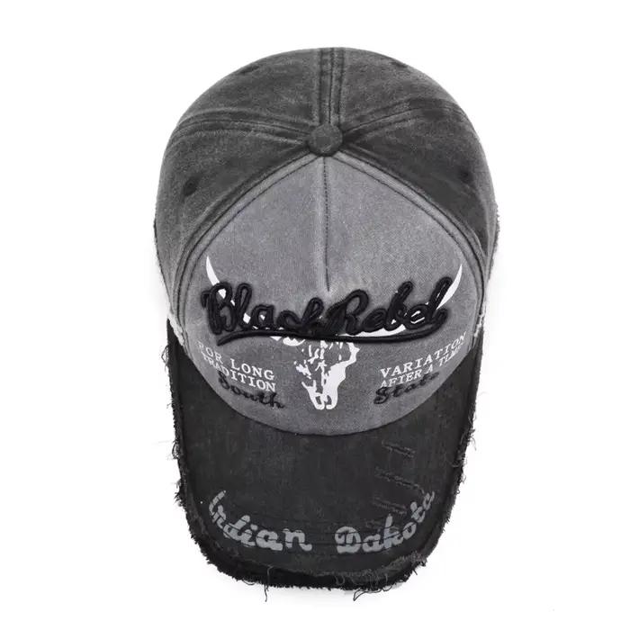 Casquette de baseball rétro délavée, chapeau de soleil ancien et réglable