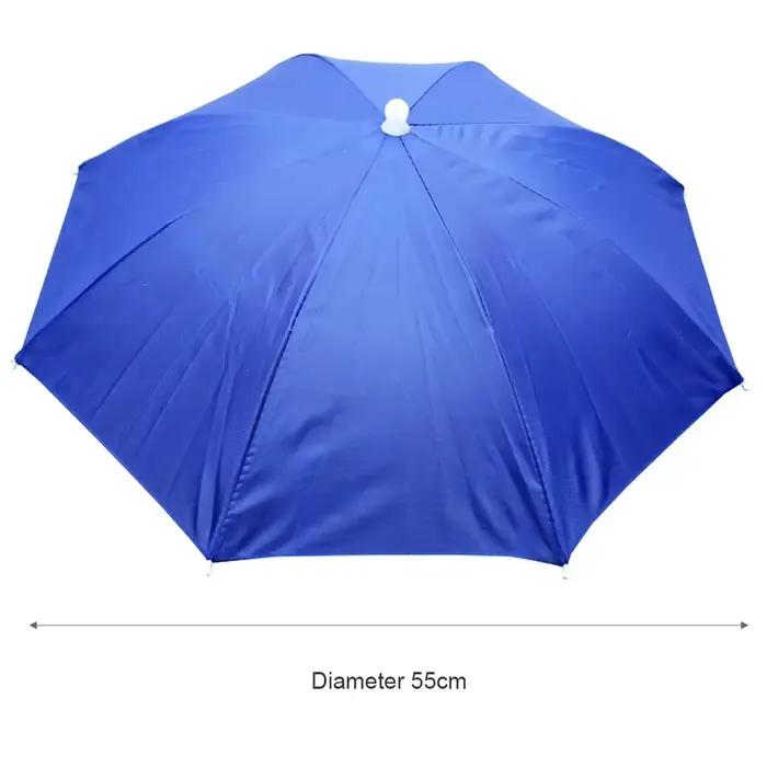 Chapeau parapluie doublement pliable pour activités de plein air