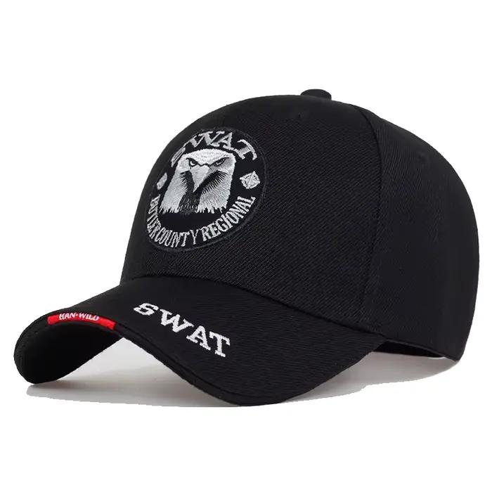 Casquette militaire homme brodée aigle noir
