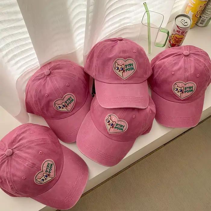 Casquette de baseball unie rose Y2K décontractée pour femmes ajustable quatre saisons style moderne et féminin ocassions spéciales