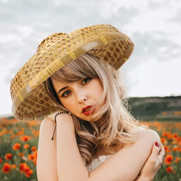 Chapeau de fermier en bambou
