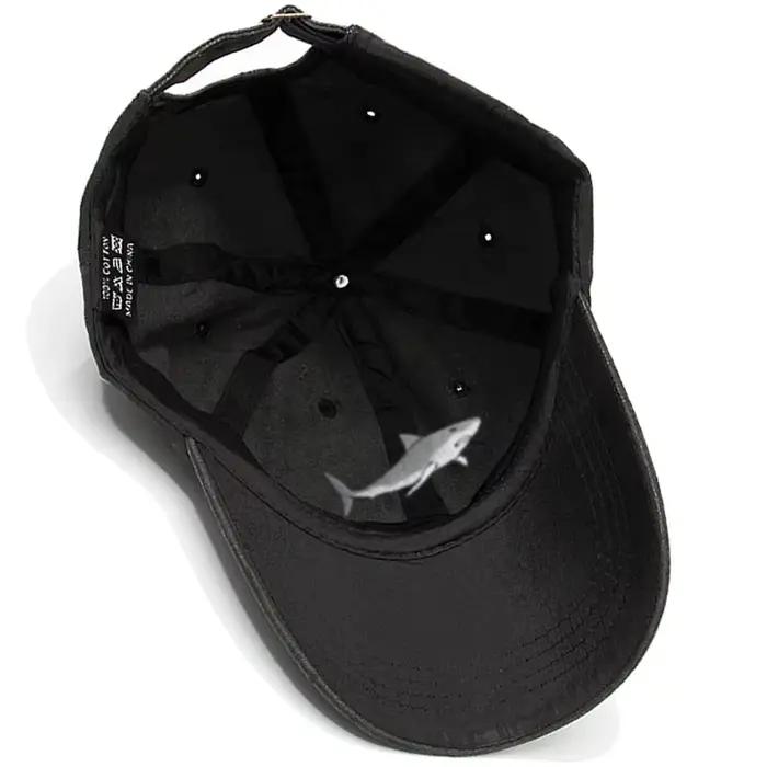 Casquette de baseball brodée avec un requin pour femmes et hommes