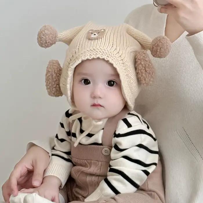 Chapeau d'hiver mignon en Crochet pour bébé