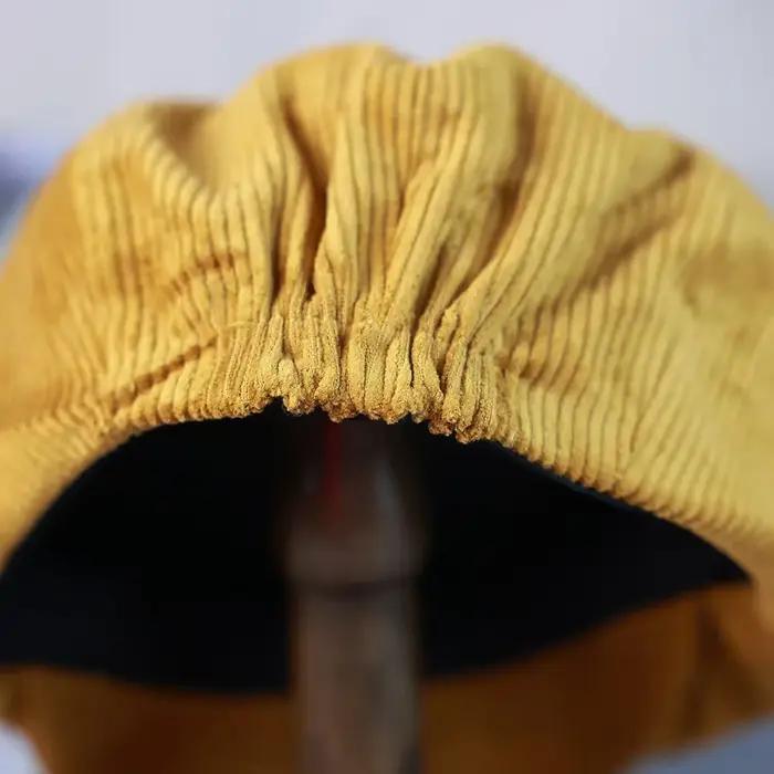 Casquette Gavroche Rétro Britannique Mentonnière 60cm Style Vintage Mode Unisexe Occasions Spéciales Blanc Jaune Noir
