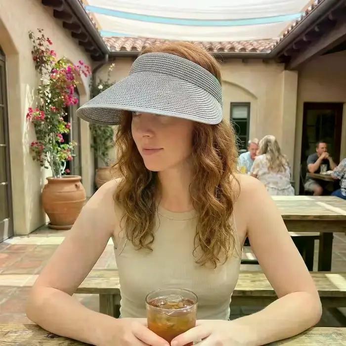Chapeau de soleil en paille pour femme