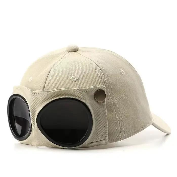 Casquette d'aviateur avec lunettes de soleil unisexe