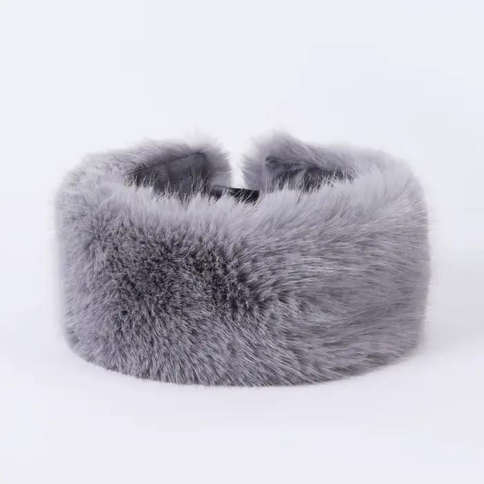 Nouveau chapeau vide en fausse fourrure doux hiver chaud voyage