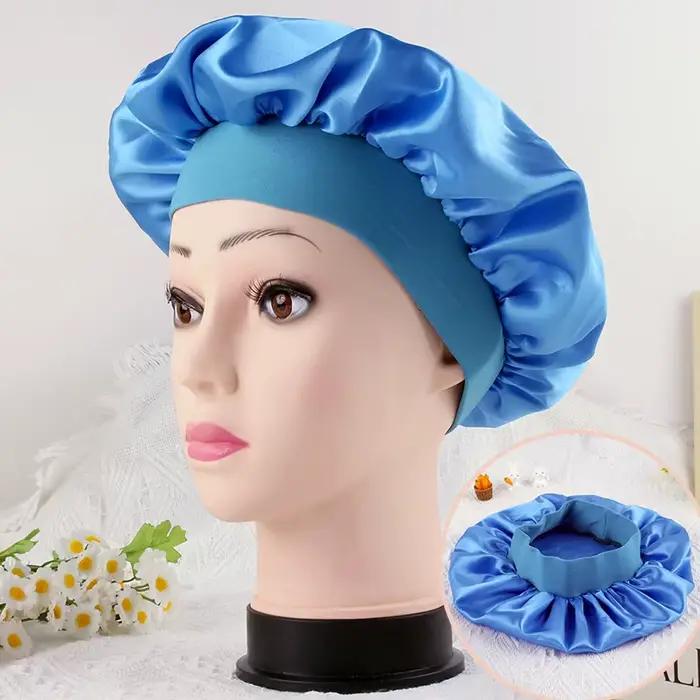 19 couleurs femmes mode Bonnet couleur unie chapeau de cheveux bord étroit élastique soie lisse Satin visage quotidien