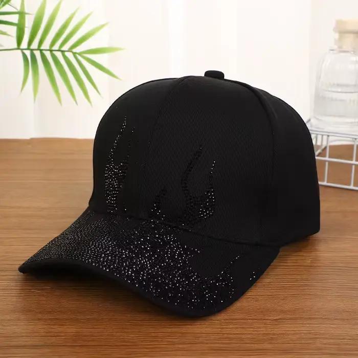 Casquette de baseball à strass – Chapeau tendance anti-UV avec détails
