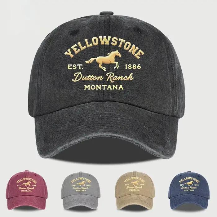 Casquette de baseball décontractée Yellowstone à imprimé cheval