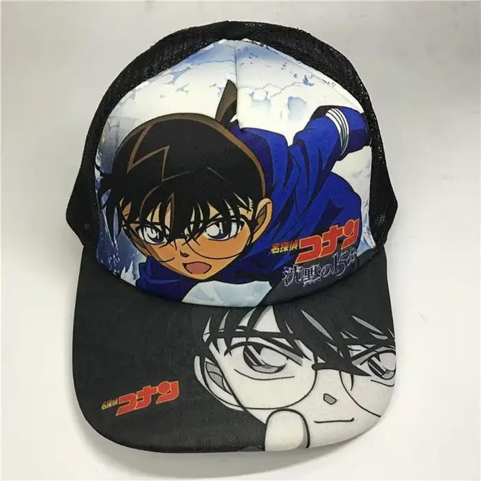 Détective Conan Anime casquette de soleil mode décontracté en plein air visière Snapback maille chapeau