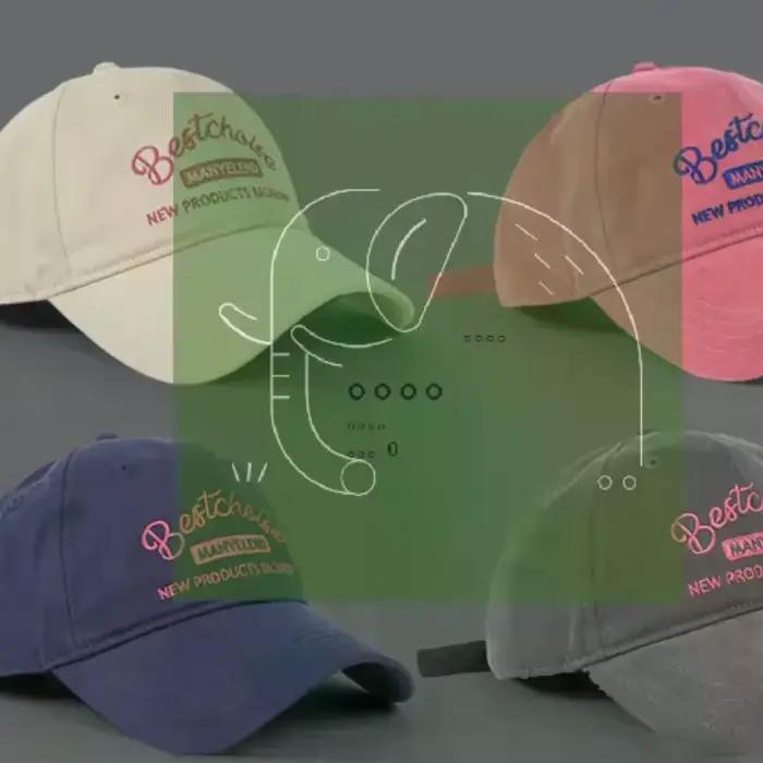 Casquette de baseball rose brodée pour femme
