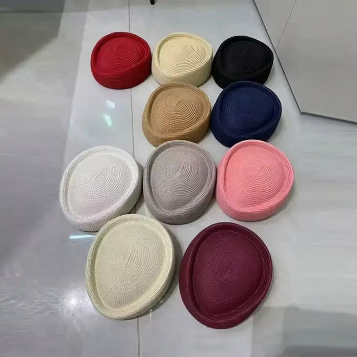 Béret Rond Rétro d'Été Tressé à la Main