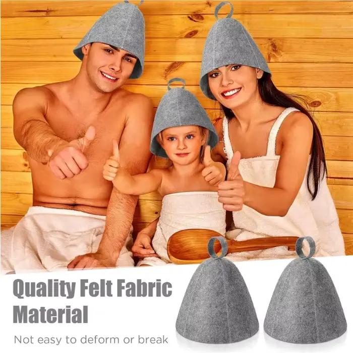 Chapeau de sauna en peluche pour hommes et femmes accessoire de bain design solide usage thermique confort détente maison de bain occassions spéciales