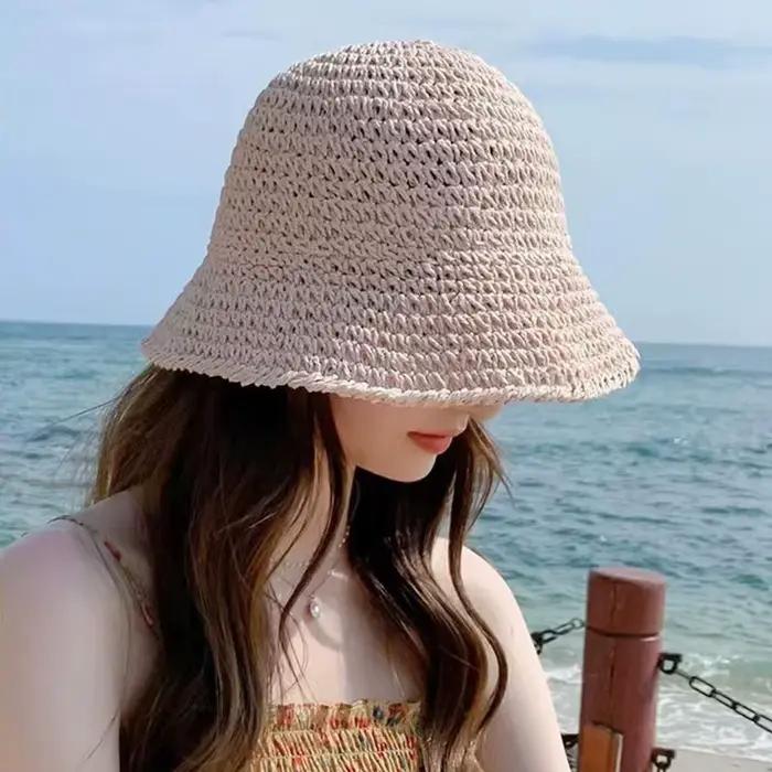 Chapeau de soleil d'été à large bord pour femmes