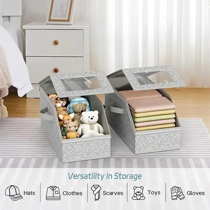 Boite de rangement pliable pour casquette de baseball boite de rangement pour chapeaux boites de rangement pour garde robe soutien gorge chaussettes organisateur de rangement pour jouets multifonctionnelle elegante et pratique