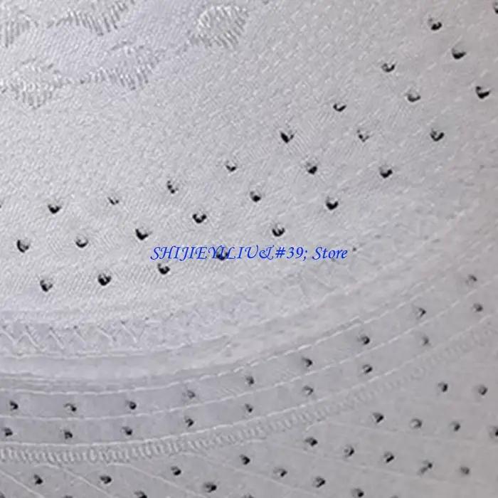 Chapeau Kufi brodé doux léger E21F, casquette chaude Taqiah, couvre-chef prière islamique, bonnet blanc, couvre-chef
