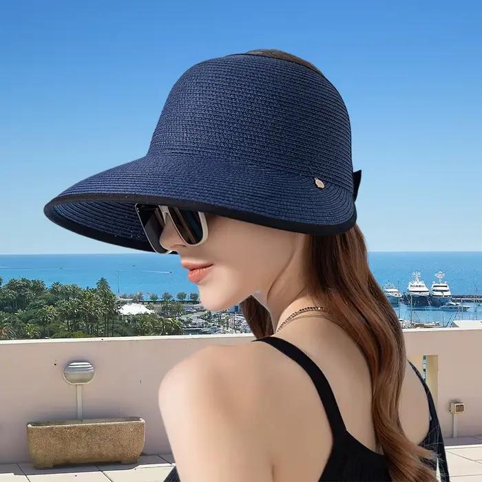 Chapeau de soleil en paille pour femmes