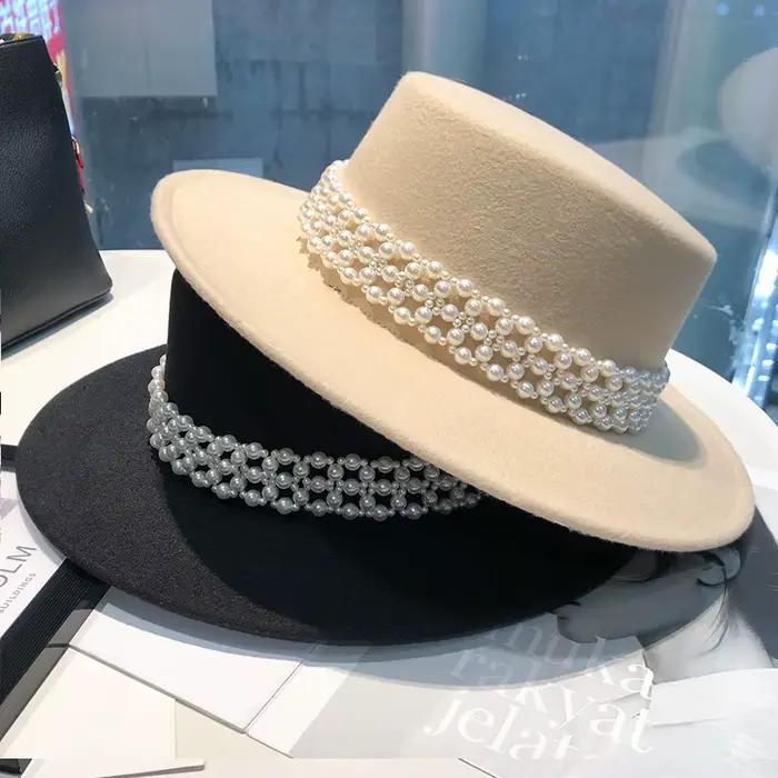 Chapeau Fedora accessoires de perles