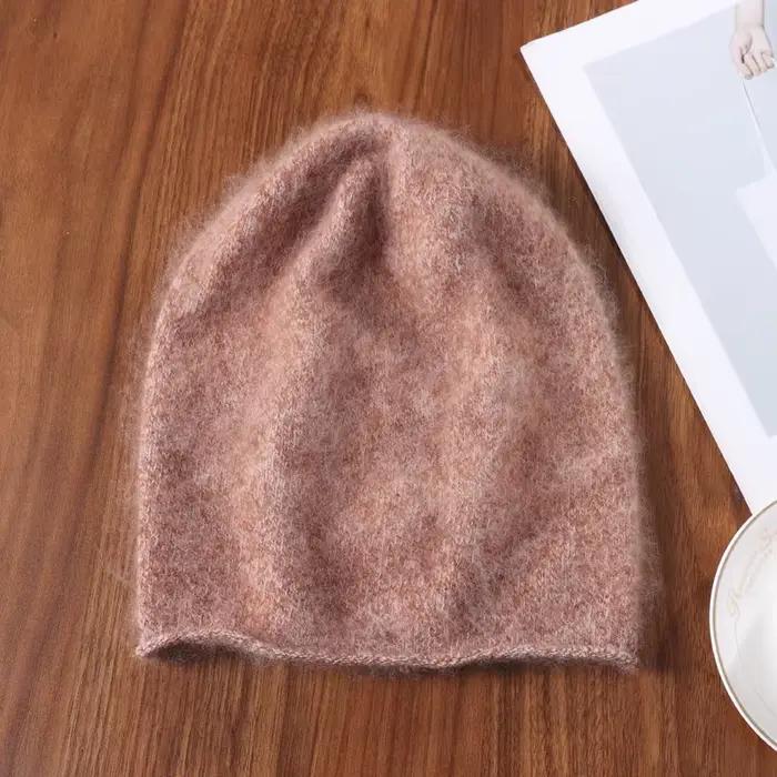2025 hiver unisexe 100 cachemire chapeaux en plein air décontracté garder au chaud couleur unie