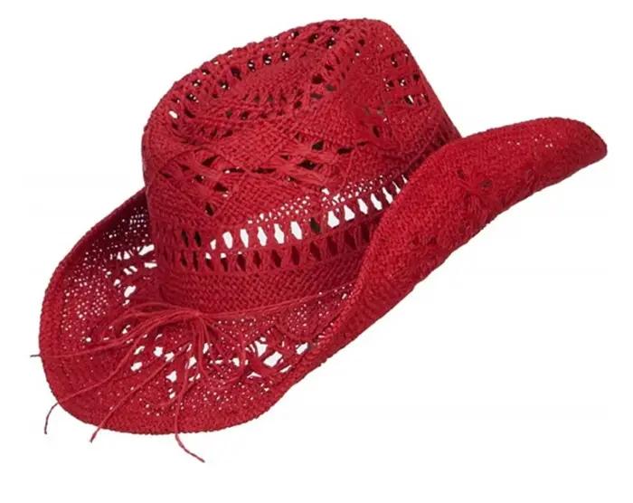 Chapeau de paille Cirboy unisexe pour hommes et femmes, élégant et sportif, rouge, tissé à la main, fleur de malan, chapeau de soleil d'été, plage, printemps et été