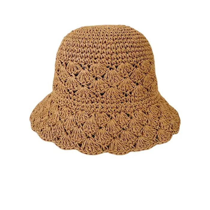 Chapeau de paille pliable pour femmes