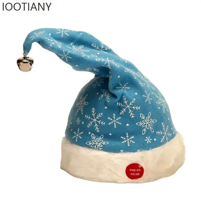 Chapeau de Noël Électrique Chantant et Dansant Balançoire Musique Accessoire Cosplay Pour Fêtes Occasions Spéciales