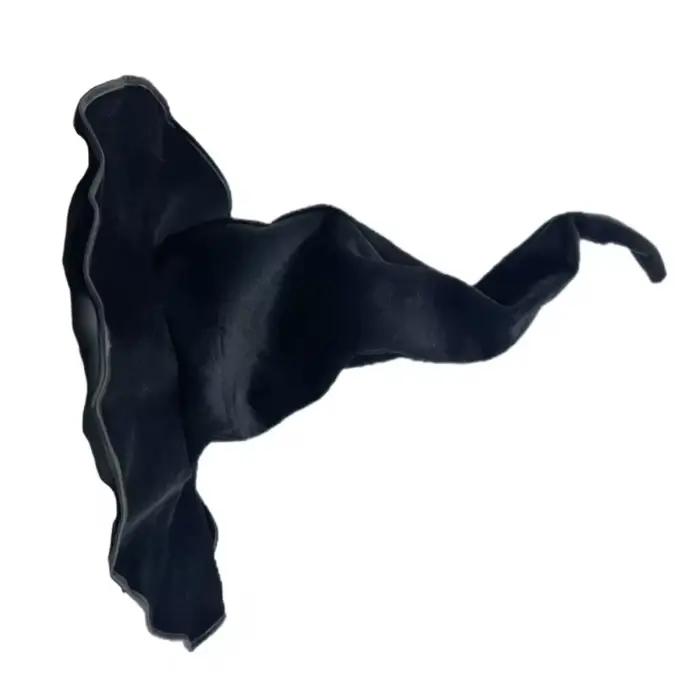 Chapeau de sorcière pliable pour femme en flanchelette saphir profond, costume d'halloween, masque de noel, accessoire de décoration de festival, cosplay, événements de fête